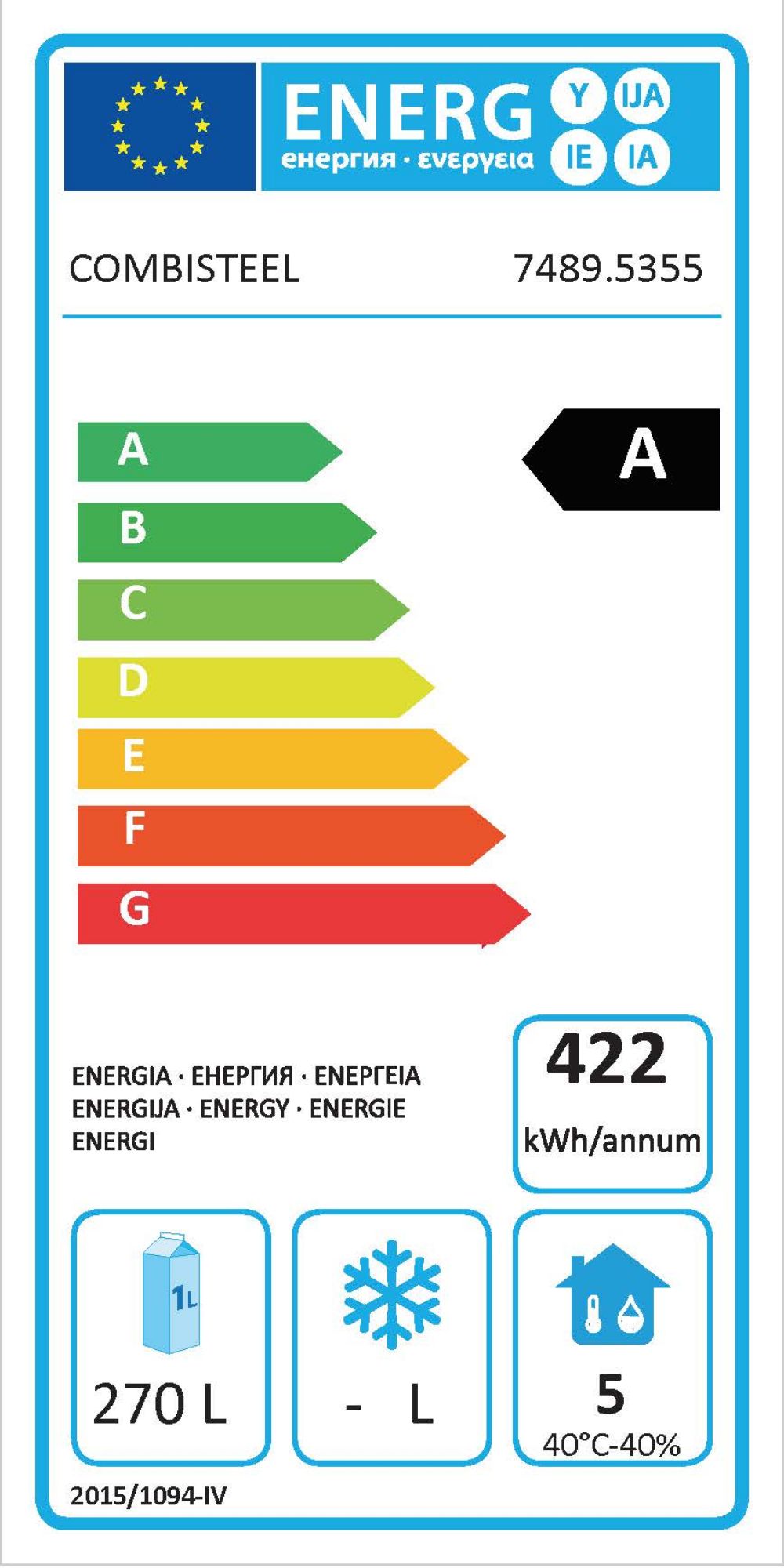 Picture of Polar U-Series Double Door Slimline Counter Fridge