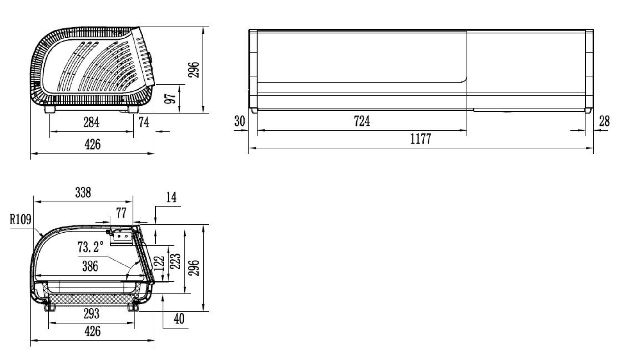 Picture of Polar U-Series Counter Fridge 4 Drawers & 2 Door