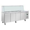 Picture of Polar U-Series GN Saladette Counter with Square Sneeze Guard 4 Door