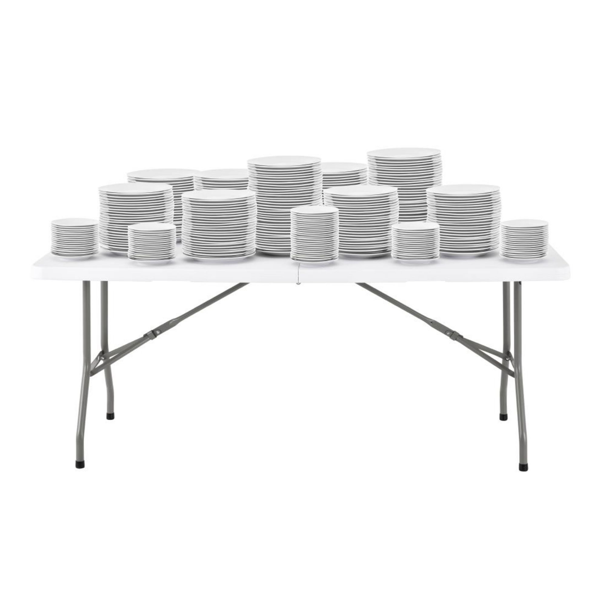 Picture of Bolero Rectangular Centre Folding Table 6ft White