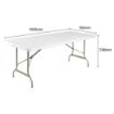 Picture of Bolero Rectangular Centre Folding Table 6ft White