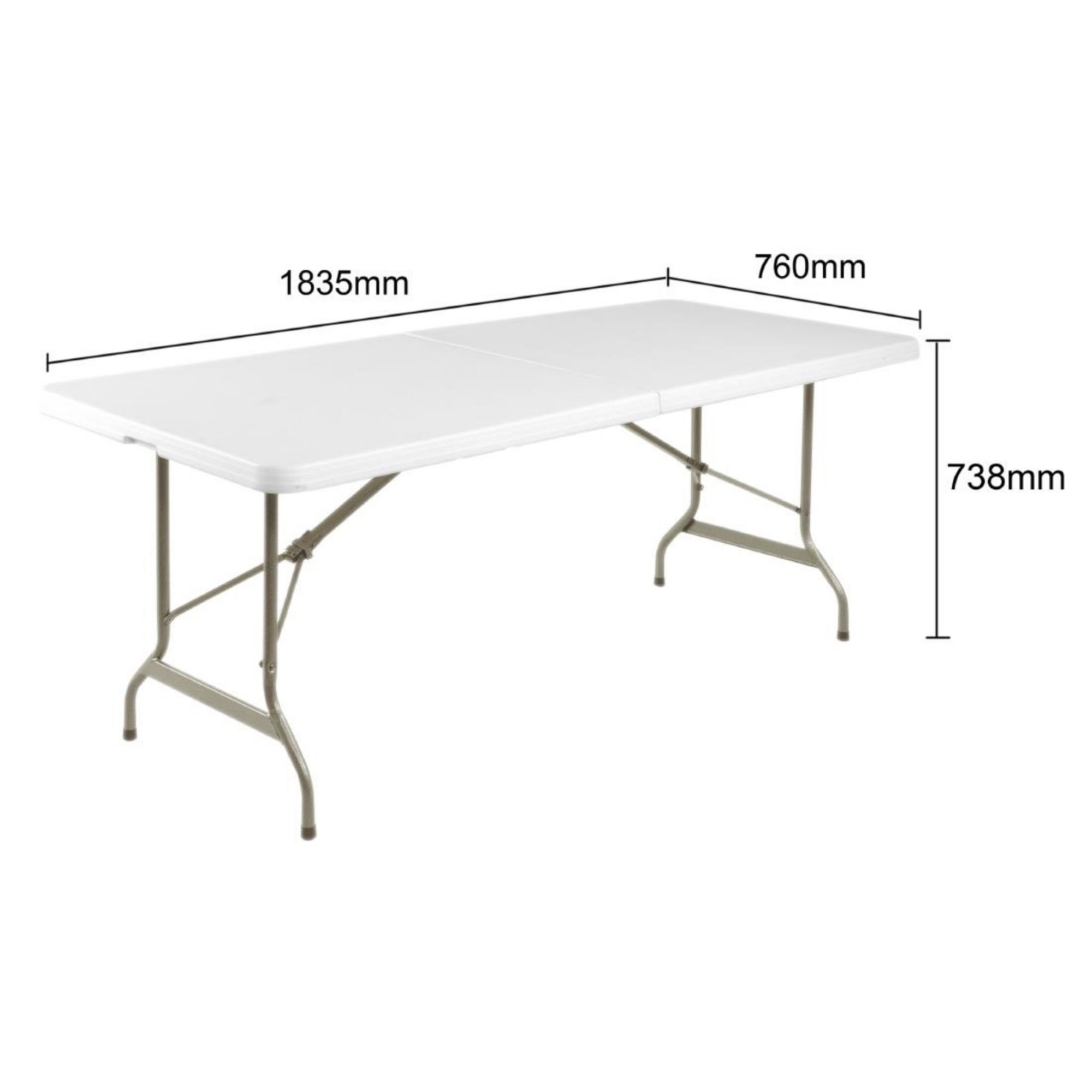 Picture of Bolero Rectangular Centre Folding Table 6ft White