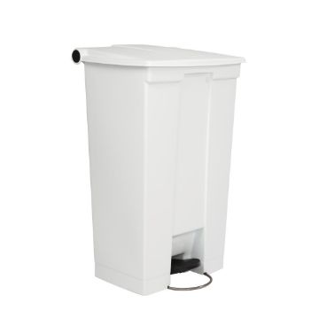 Picture of Rubbermaid Step-On Pedal Bin White 87Ltr