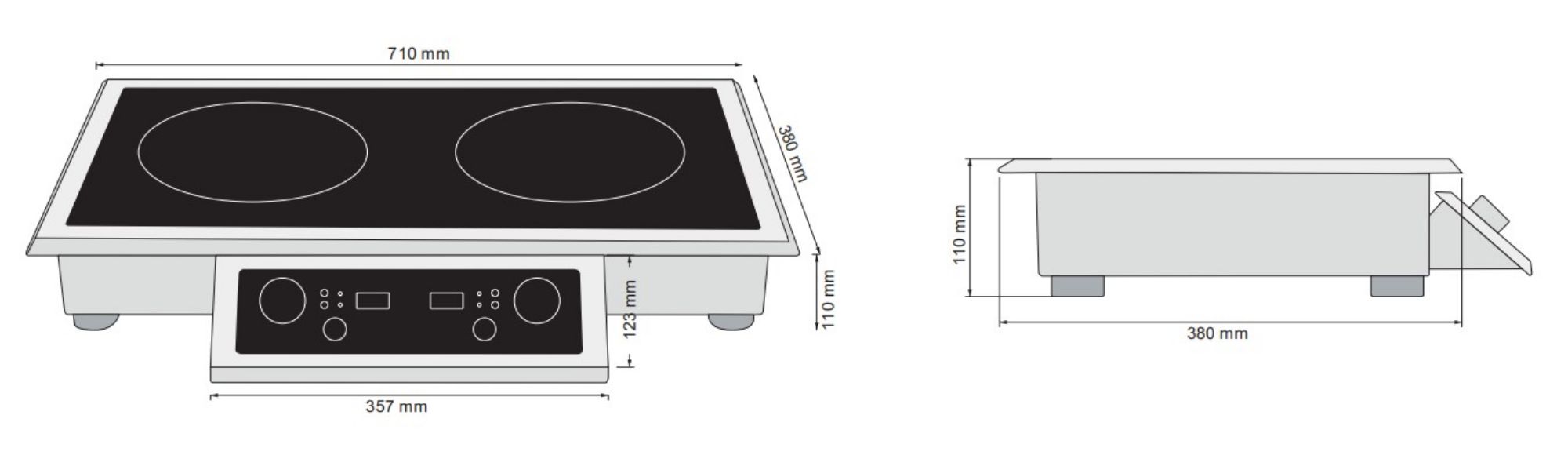 Picture of Amefa Medard De Noblat Shadow Aqua XL Platters 360x220mm (2 Pack)