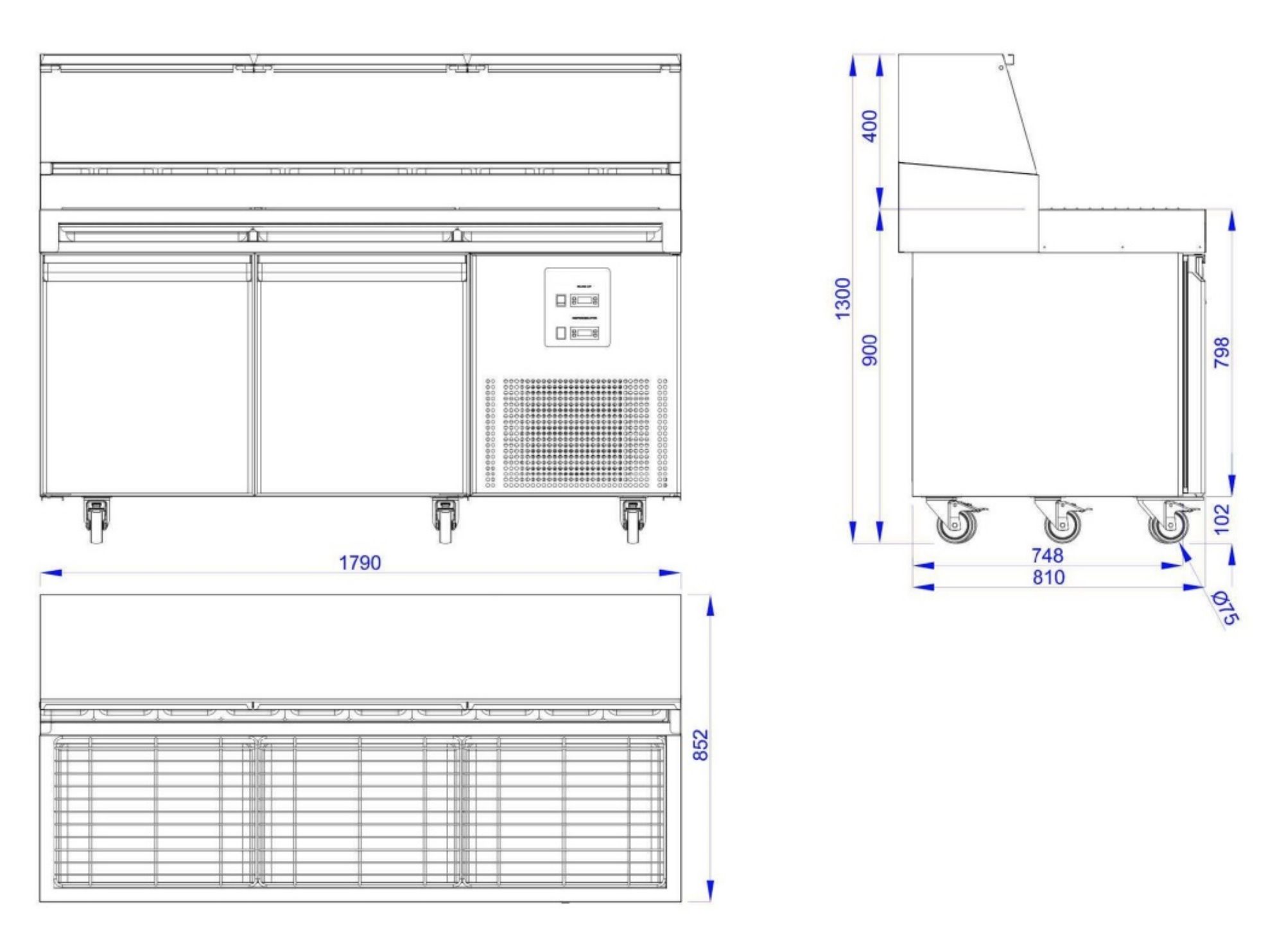 Picture of Amefa Medard De Noblat Shadow Aqua Large Platters 355x140mm (2 Pack)