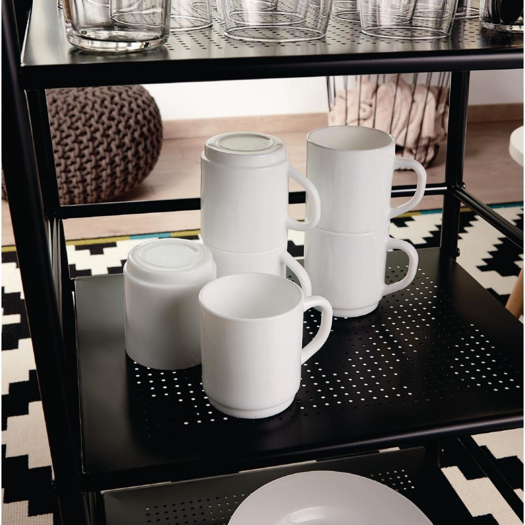 Picture of Luminarc Bock Stackable Mugs White 290ml (36 Pack)