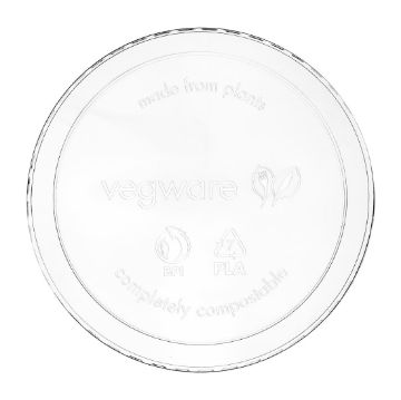 Picture of Vegware Round PLA Deli Pot Lids - Fits 8-32oz Pots (500 Pack)