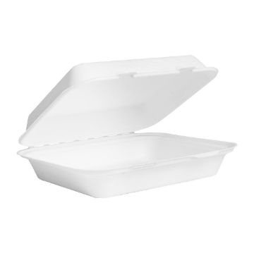 Picture of Vegware Nourish Moulded Fibre Lunch Boxes 9x8" (200 Pack)