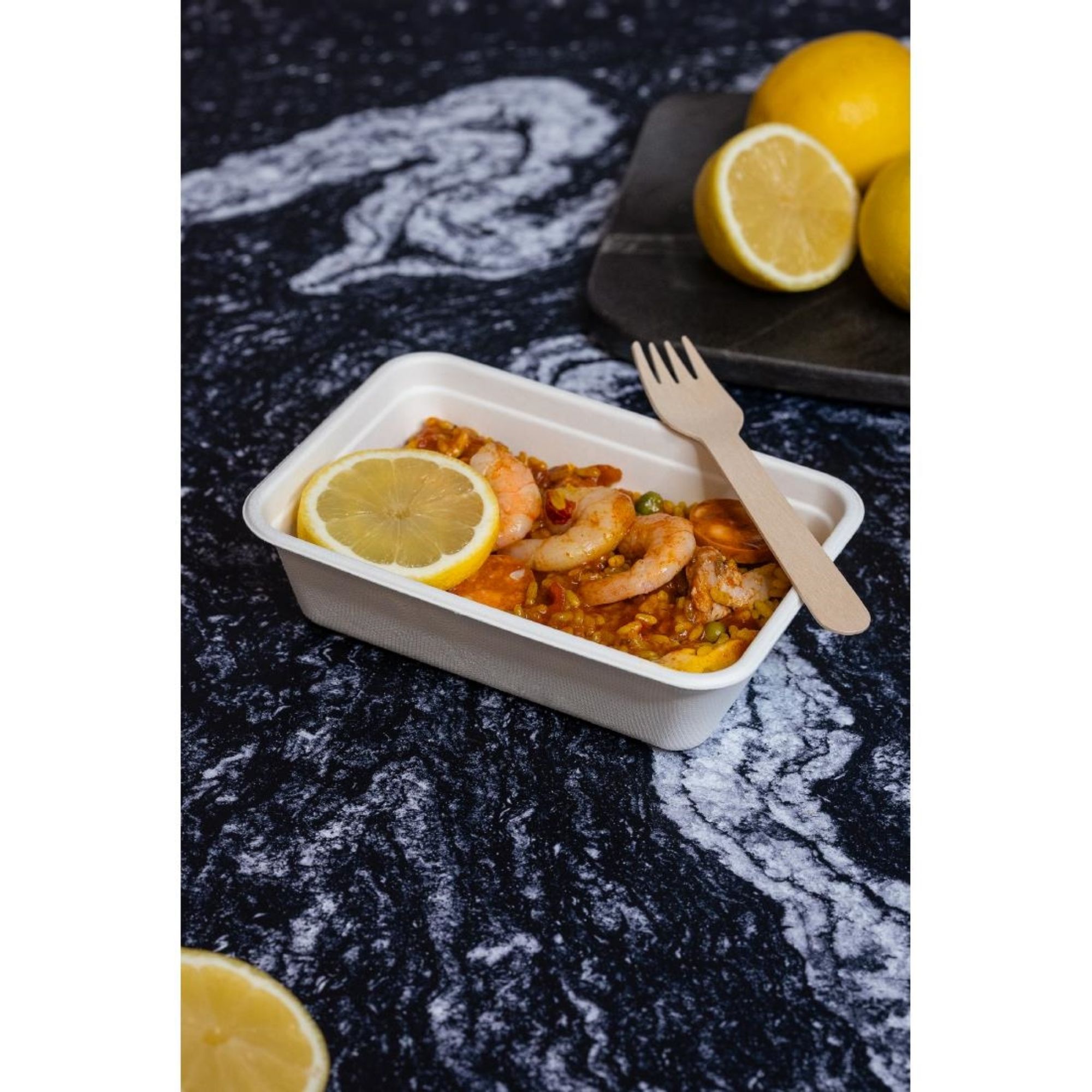 Picture of Vegware Nourish Moulded Fibre Takeaway Trays 500ml (500 Pack)