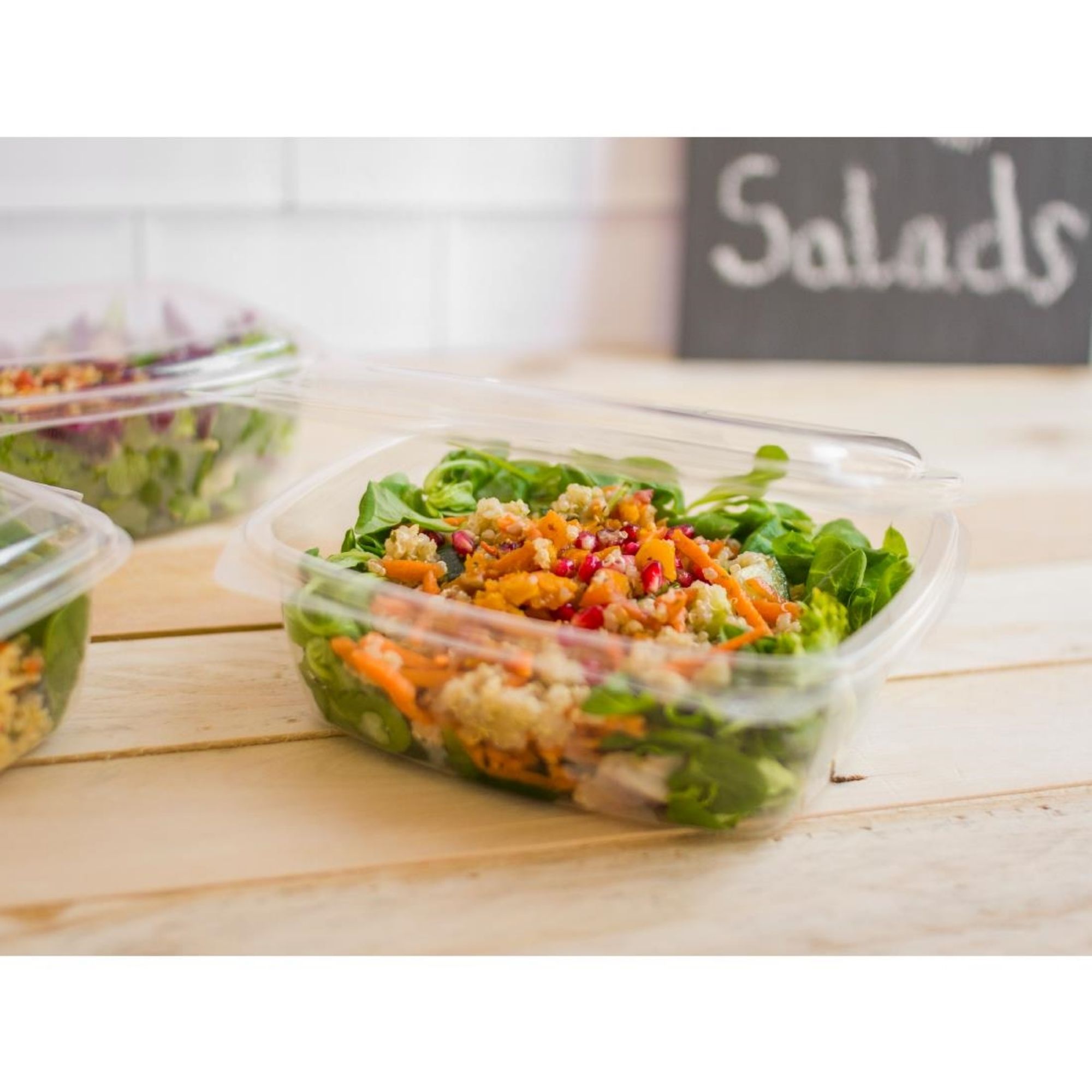 Picture of Vegware PLA Hinged Deli Containers 32oz (200 Pack)