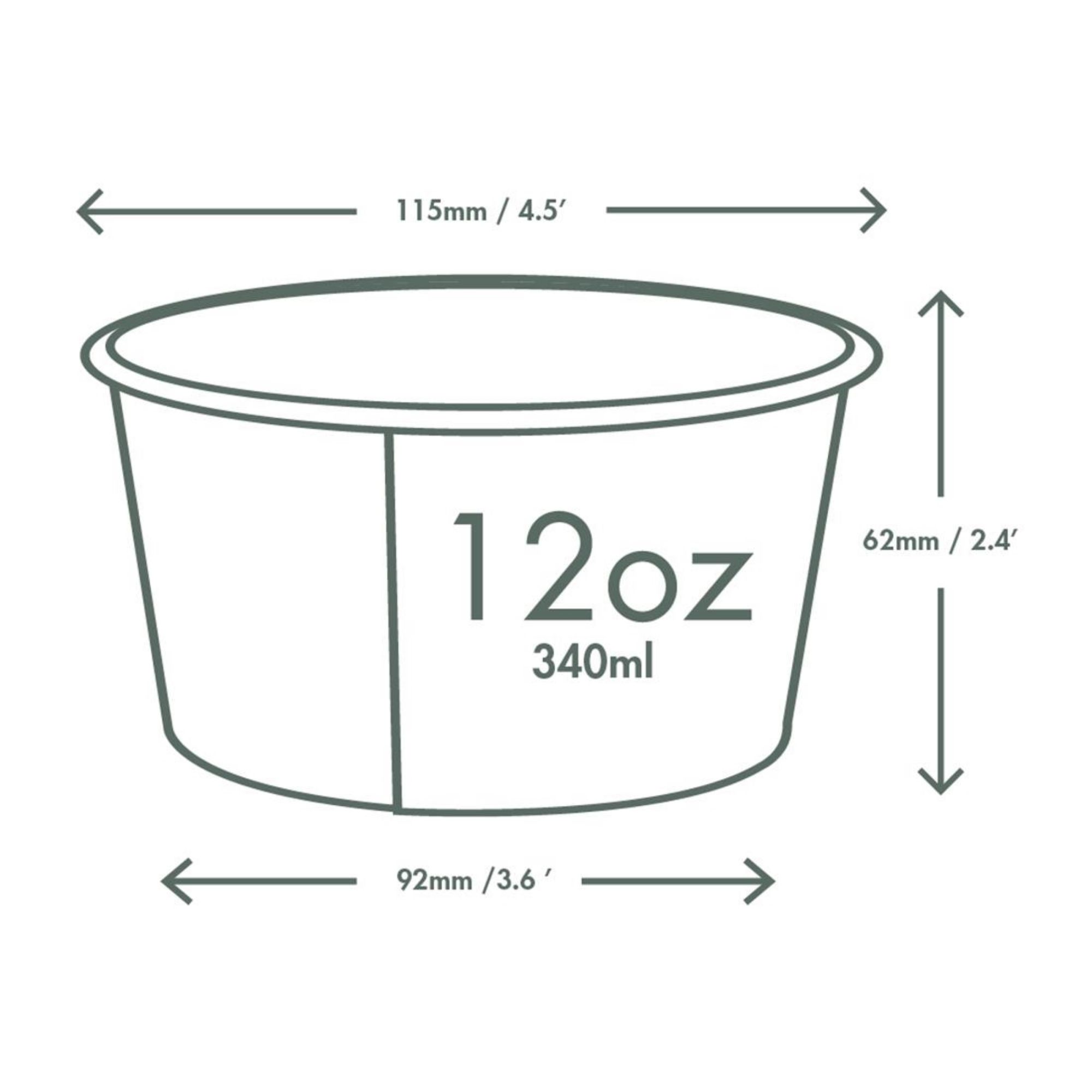 Picture of Vegware Soup Containers Green Tree 115-Series 340ml (500 Pack)