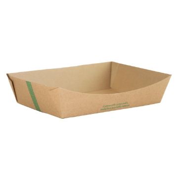 Picture of Vegware Microflute Food Trays Large 150x205mm (270 Pack)