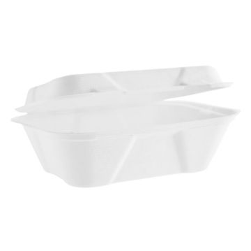 Picture of Vegware Nourish Moulded Fibre Clamshell Takeaway Boxes 7x5" (500 Pack)