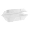 Picture of Vegware Nourish Moulded Fibre Clamshell Takeaway Boxes 9x6" (200 Pack)