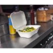 Picture of Vegware Nourish Moulded Fibre Clamshell Takeaway Boxes 7x5" (500 Pack)