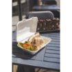 Picture of Vegware Nourish Moulded Fibre Clamshell Takeaway Boxes 9x6" (200 Pack)