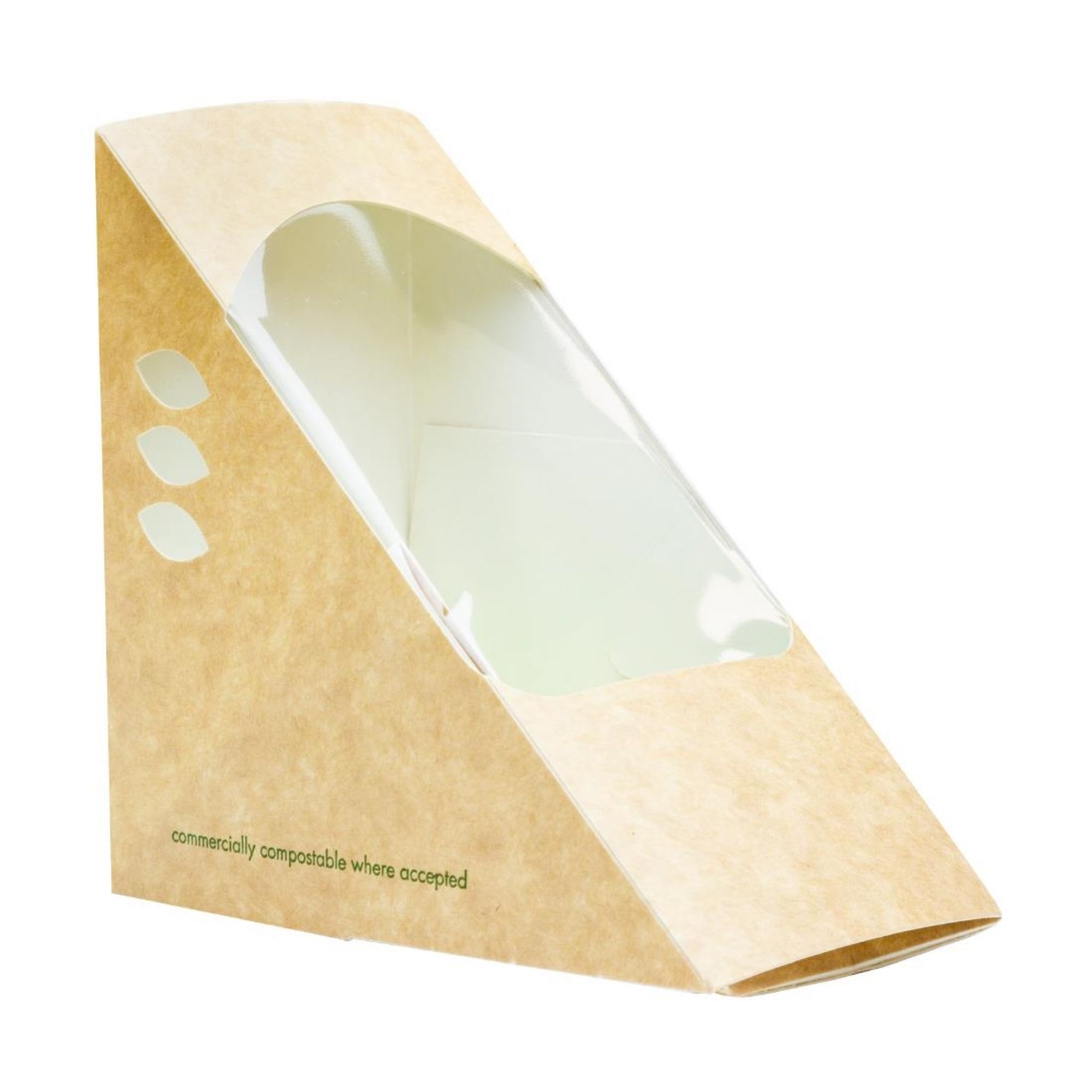 Picture of Vegware Deepfill Sandwich Wedges Kraft 75mm (500 Pack)