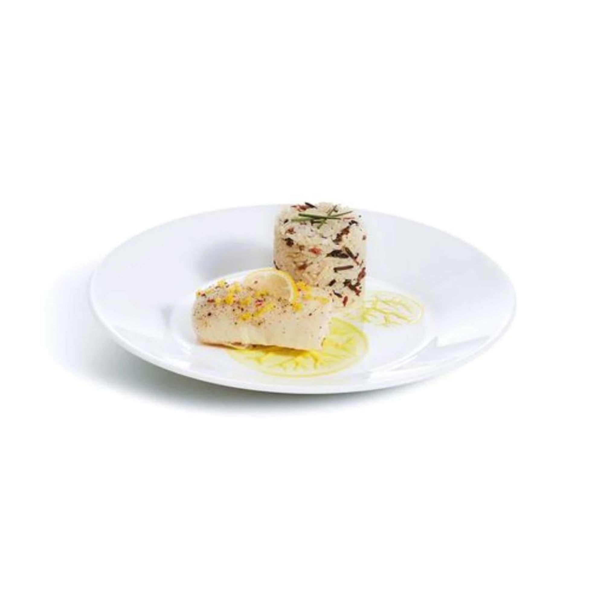 Picture of Arcoroc Opal Restaurant Wide Rim Plates 235mm (6 Pack)