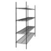 Picture of Nisbets Essentials Flat Pack 4 Shelf Unit Black Epoxy Coated 1830x1820x460mm