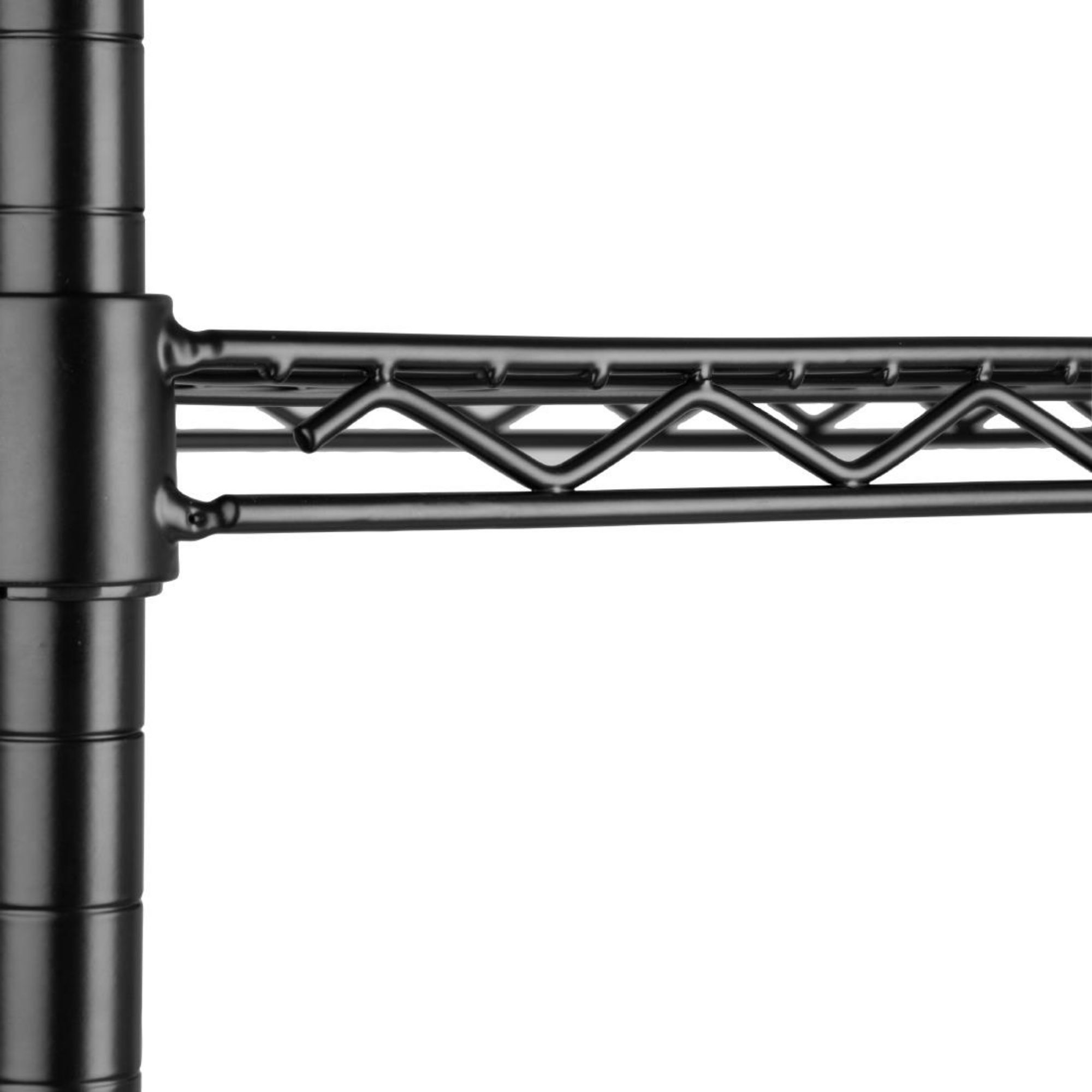 Picture of Nisbets Essentials Flat Pack 4 Shelf Unit Black Epoxy Coated 1830x1510x460mm