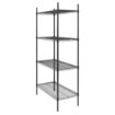 Picture of Nisbets Essentials Flat Pack 4 Shelf Unit Black Epoxy Coated 1830x910x460mm