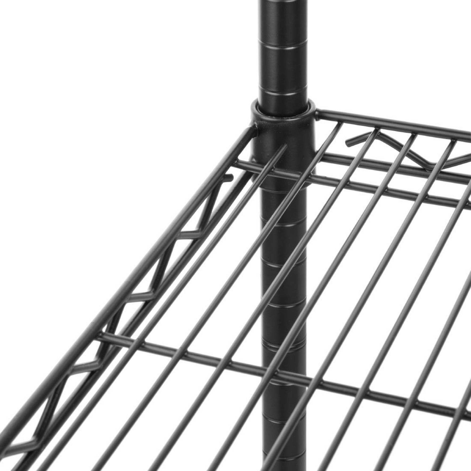 Picture of Nisbets Essentials Flat Pack 4 Shelf Unit Black Epoxy Coated 1830x910x460mm