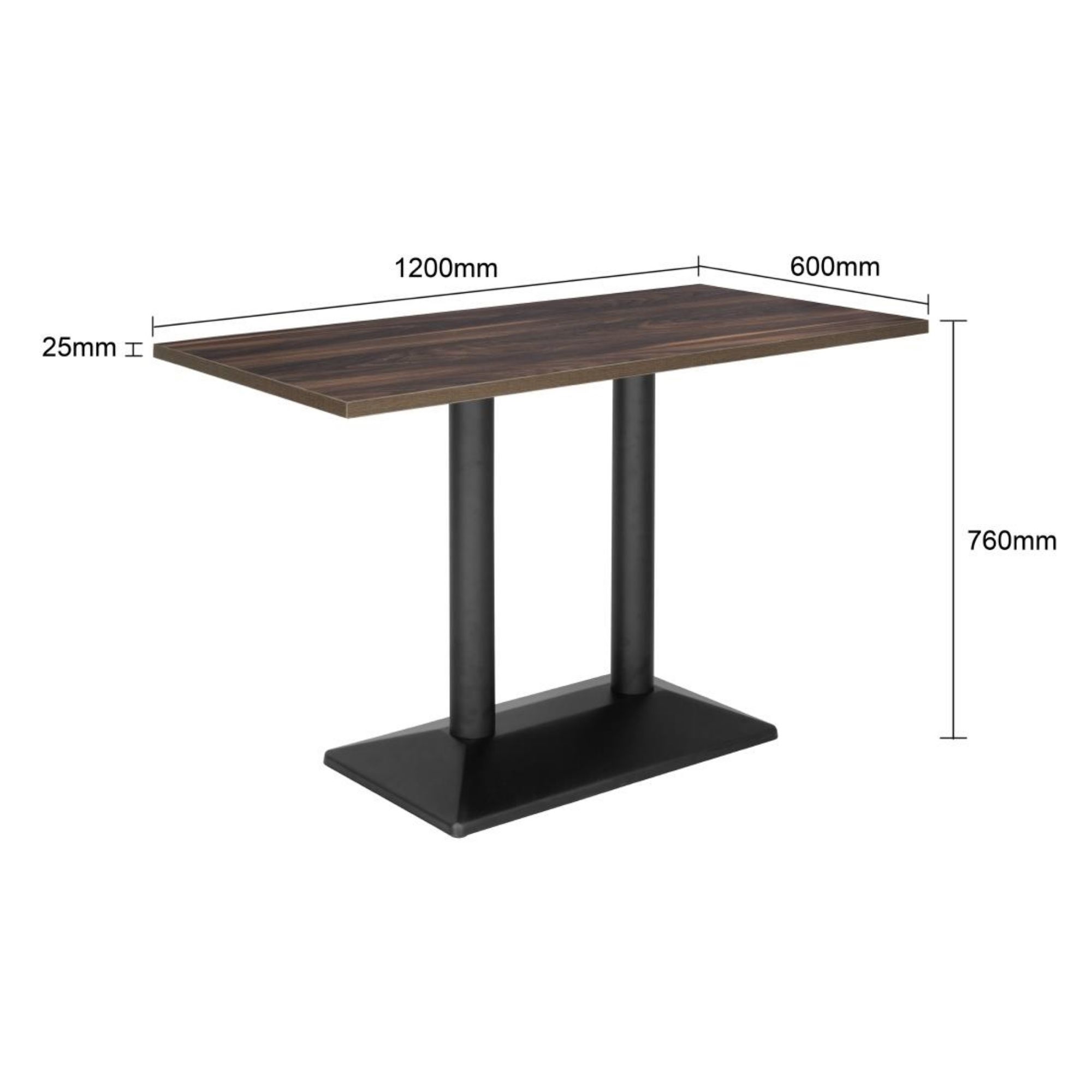 Picture of Bolero Indoor Dining Table Dark Wood 1200mm