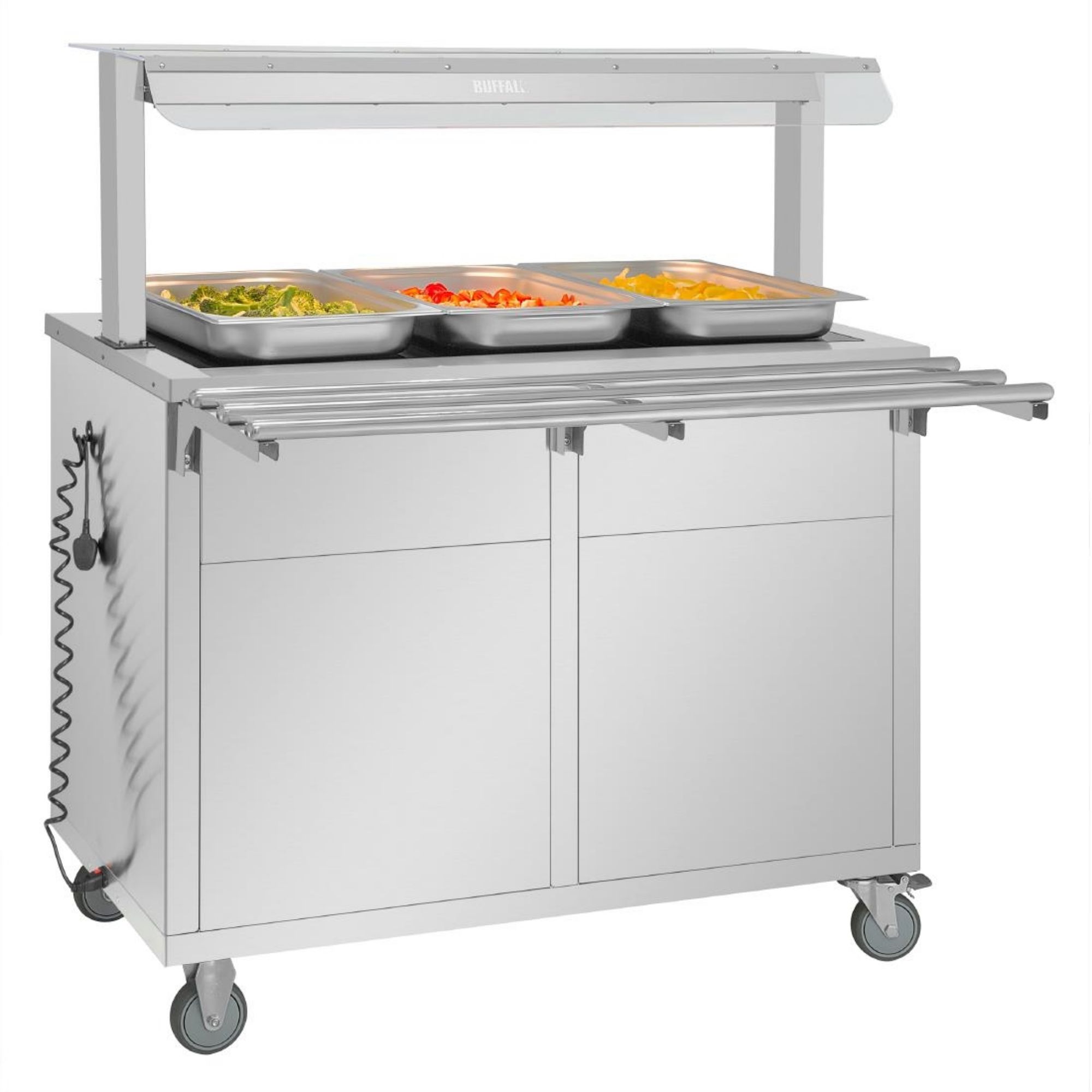 Picture of Buffalo Mobile Servery with Solid Heated Top 3x 1/1 GN