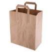 Picture of Fiesta Recyclable Flat Handle Brown Paper Bags Medium (250 Pack)
