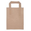 Picture of Fiesta Recyclable Flat Handle Brown Paper Bags Small (250 Pack)