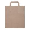 Picture of Fiesta Recyclable Flat Handle Brown Paper Bags Large (250 Pack)