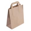 Picture of Fiesta Recyclable Flat Handle Brown Paper Bags Medium (250 Pack)