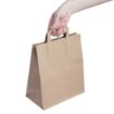 Picture of Fiesta Recyclable Flat Handle Brown Paper Bags Large (250 Pack)