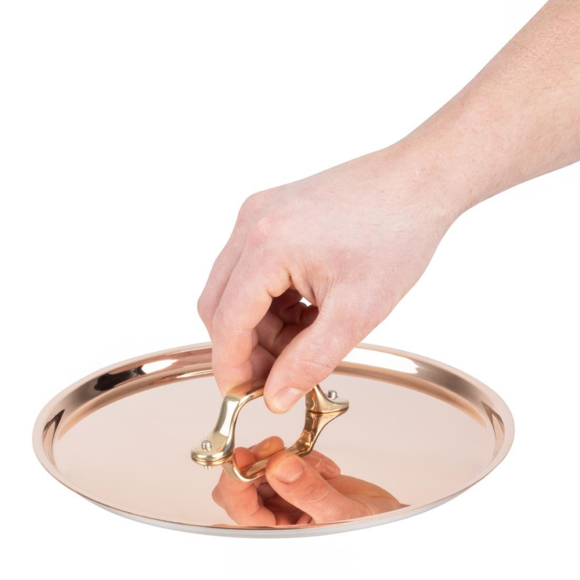 Picture of De Buyer Inocuivre Lid with Brass Handle 24cm