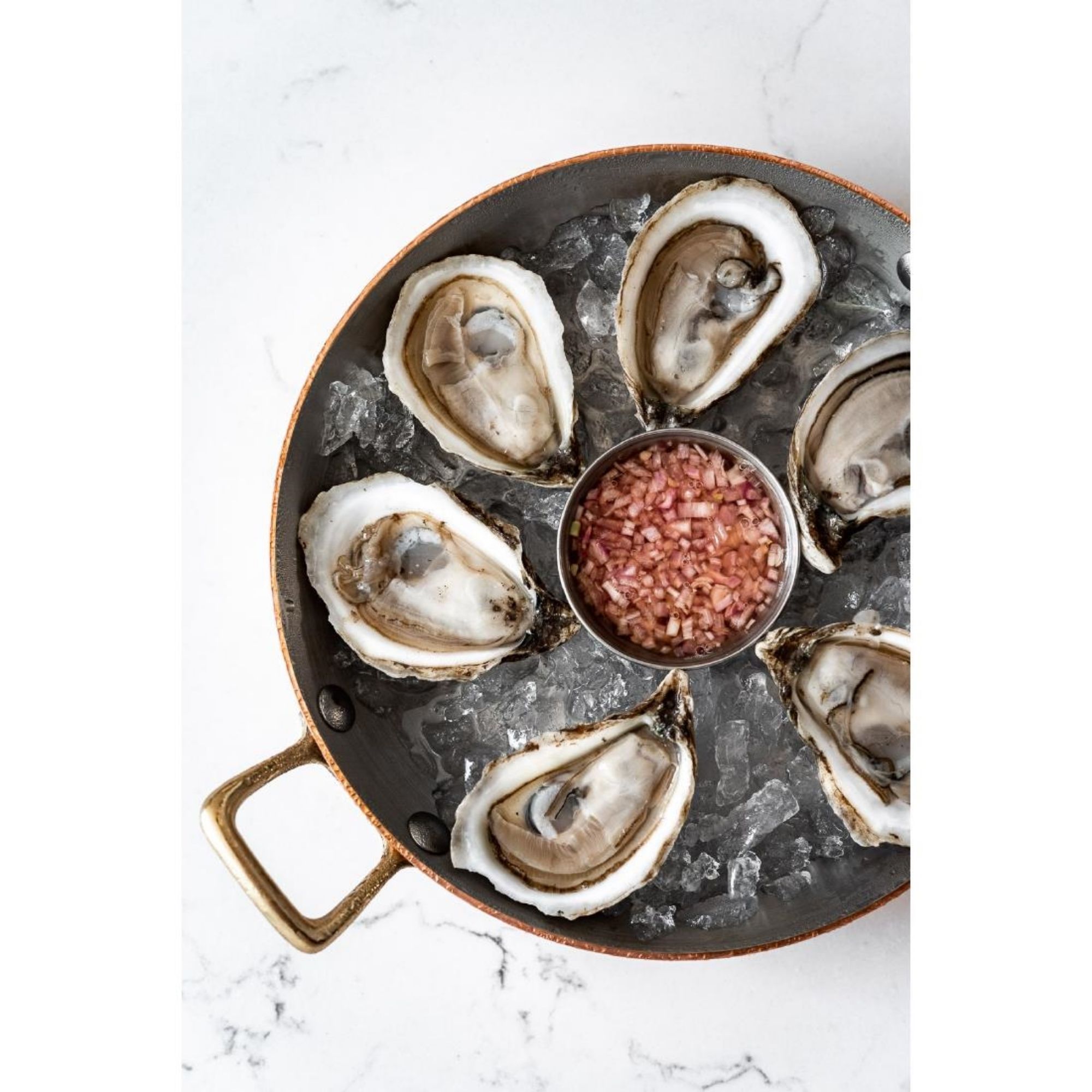 Picture of De Buyer Inocuivre Round Dish with Brass Handles 12cm