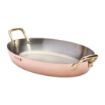 Picture of De Buyer Inocuivre Oval Dish with Brass Handles 32cm