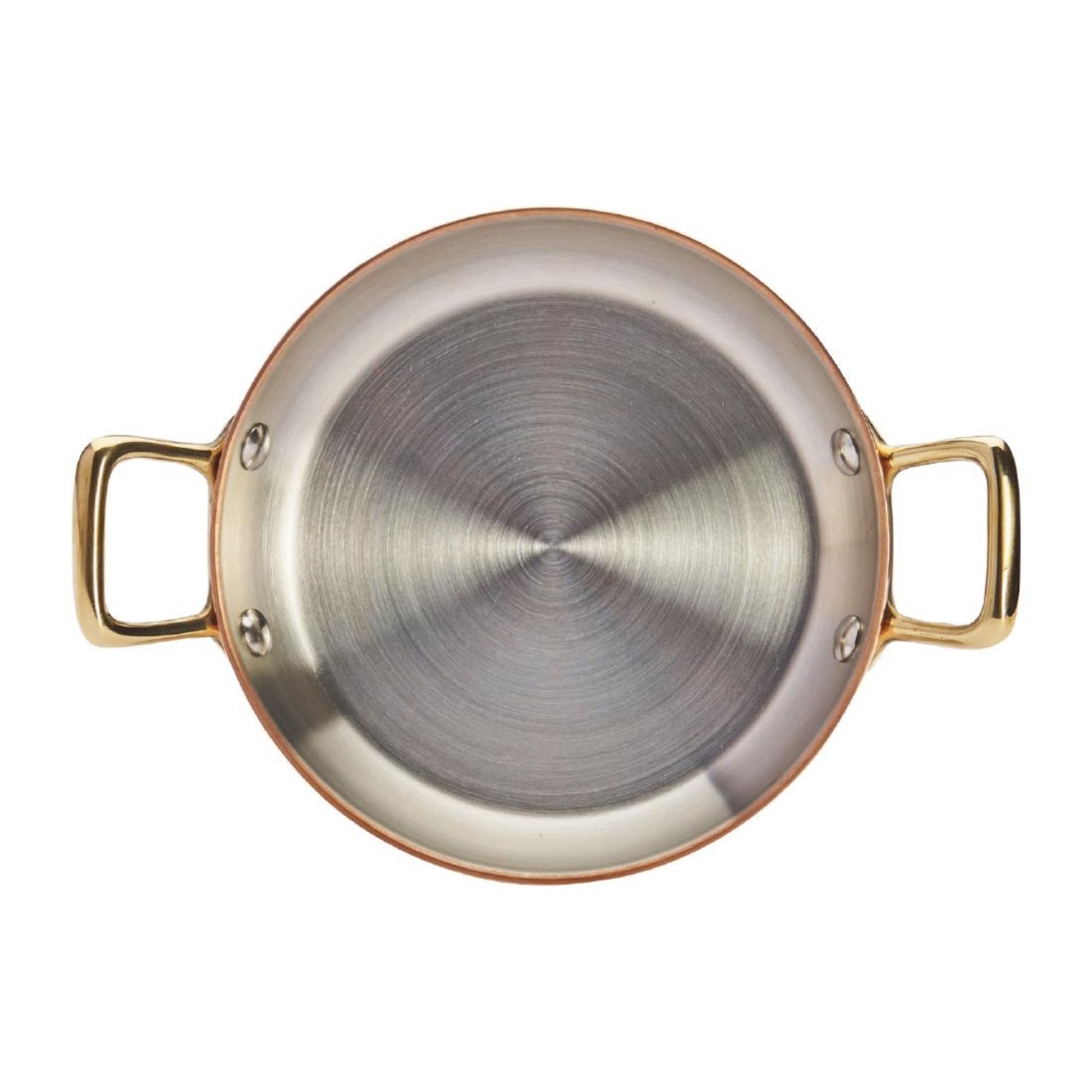 Picture of De Buyer Inocuivre Round Dish with Brass Handles 12cm