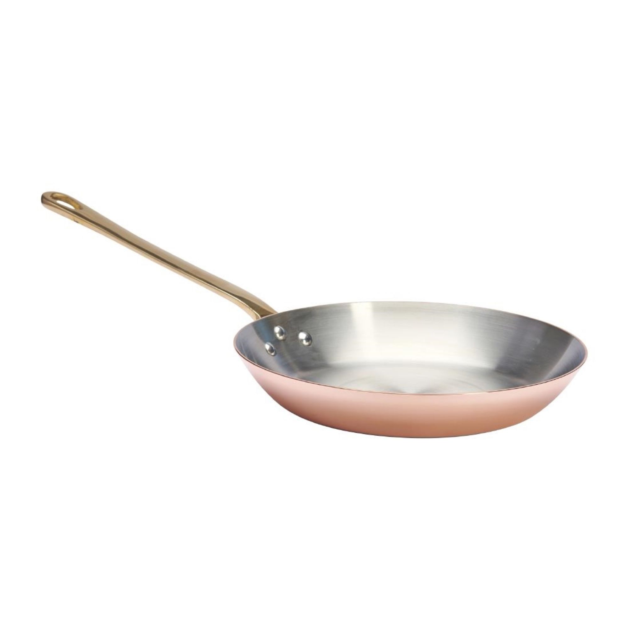 Picture of De Buyer Inocuivre Round Frying Pan with Handle Brass 20cm