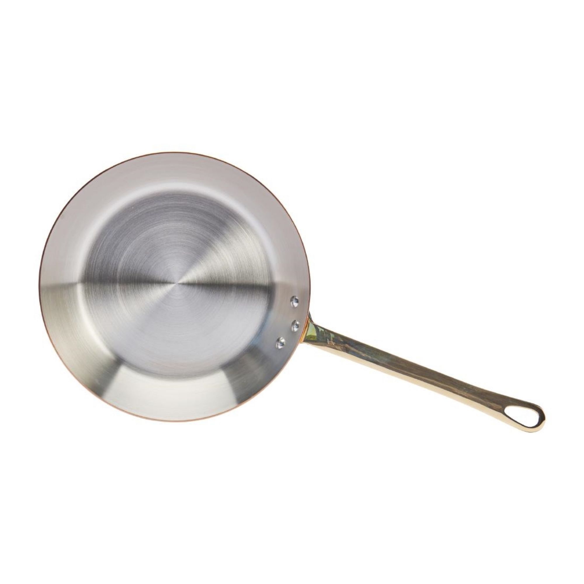 Picture of De Buyer Inocuivre Round Frying Pan with Handle Brass 20cm