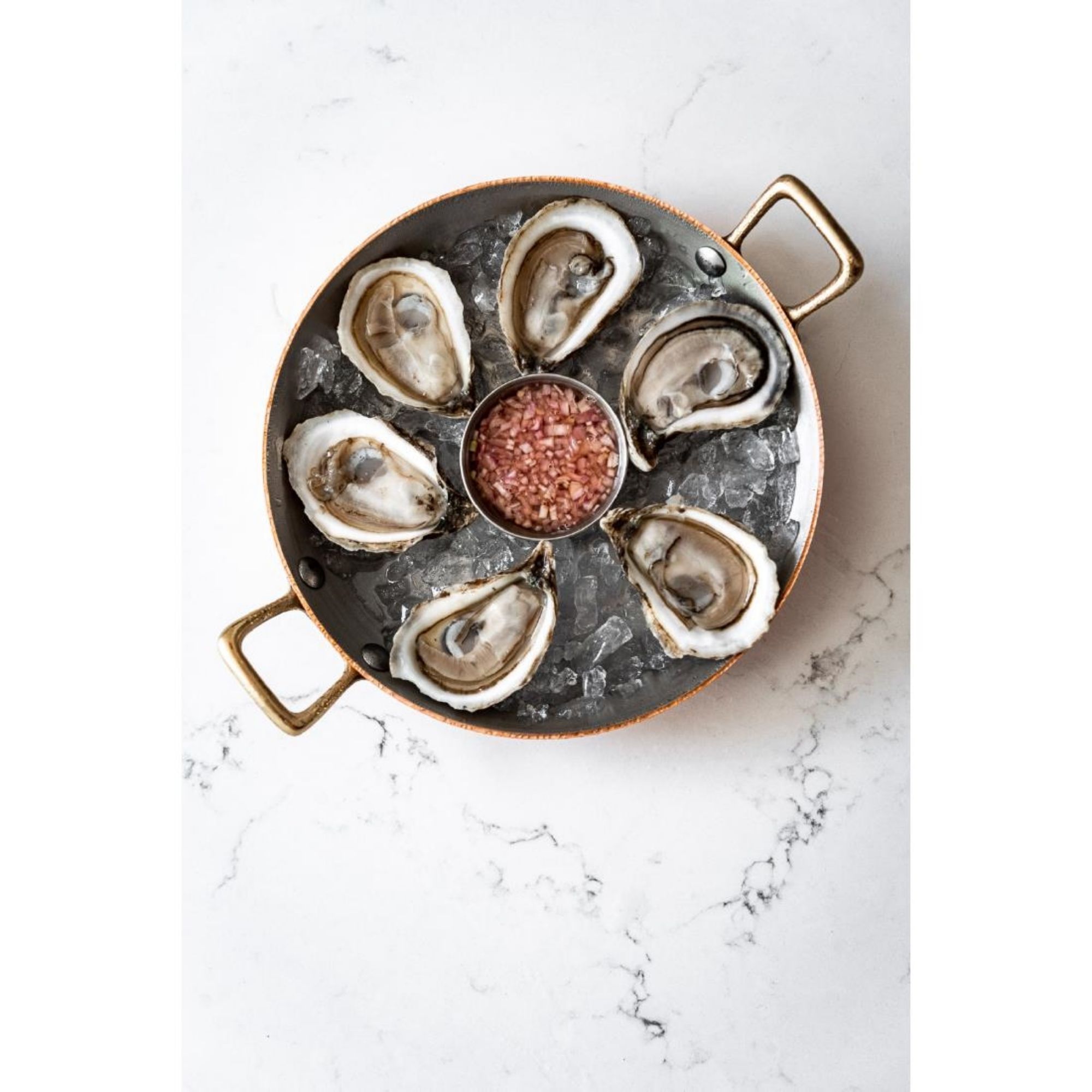 Picture of De Buyer Inocuivre Round Dish with Brass Handles 16cm