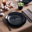 Picture of Luminarc Cottage Black Dessert Plates 190mm (24 Pack)