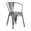 Picture of Bolero Bistro Curve Armchairs Gunmetal (4 Pack)
