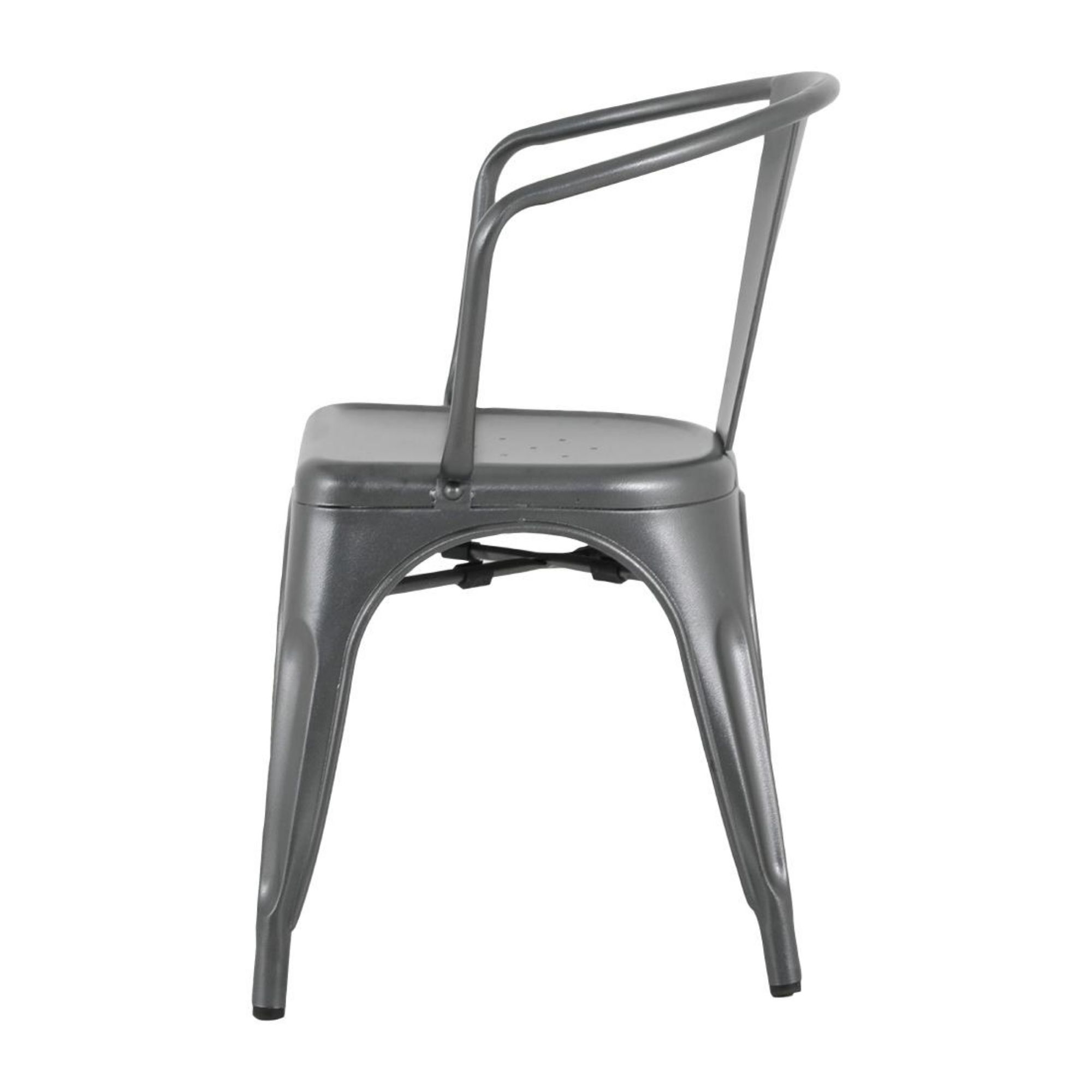 Picture of Bolero Bistro Curve Armchairs Gunmetal (4 Pack)