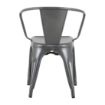 Picture of Bolero Bistro Curve Armchairs Gunmetal (4 Pack)
