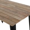 Picture of Bolero Bistro Dining Table Slatted Mango Wood Top Black 1200mm