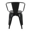 Picture of Bolero Bistro Curve Armchairs Black (4 Pack)