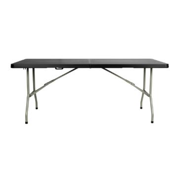 Picture of Bolero Rectangular Centre Folding Table 6ft Black