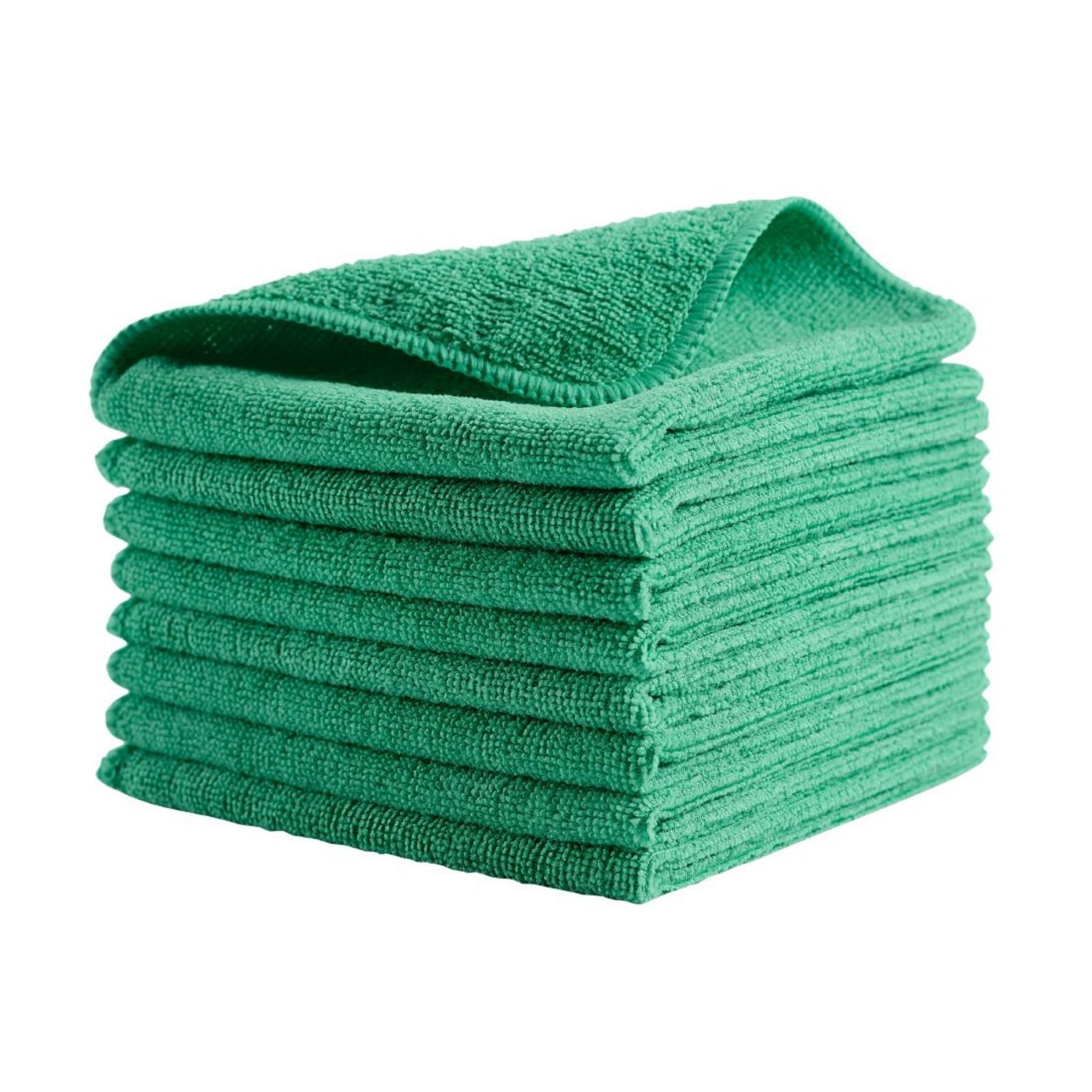 Picture of Rubbermaid HYGEN r-40 Recycled Microfibre Cloths 400x400mm Green (24 Pack)