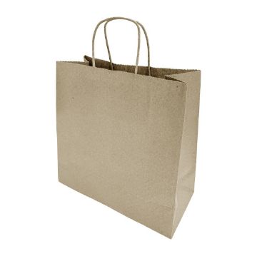 Picture of Fiesta Recyclable Twist Handle Brown Paper Bags Medium (250 Pack)