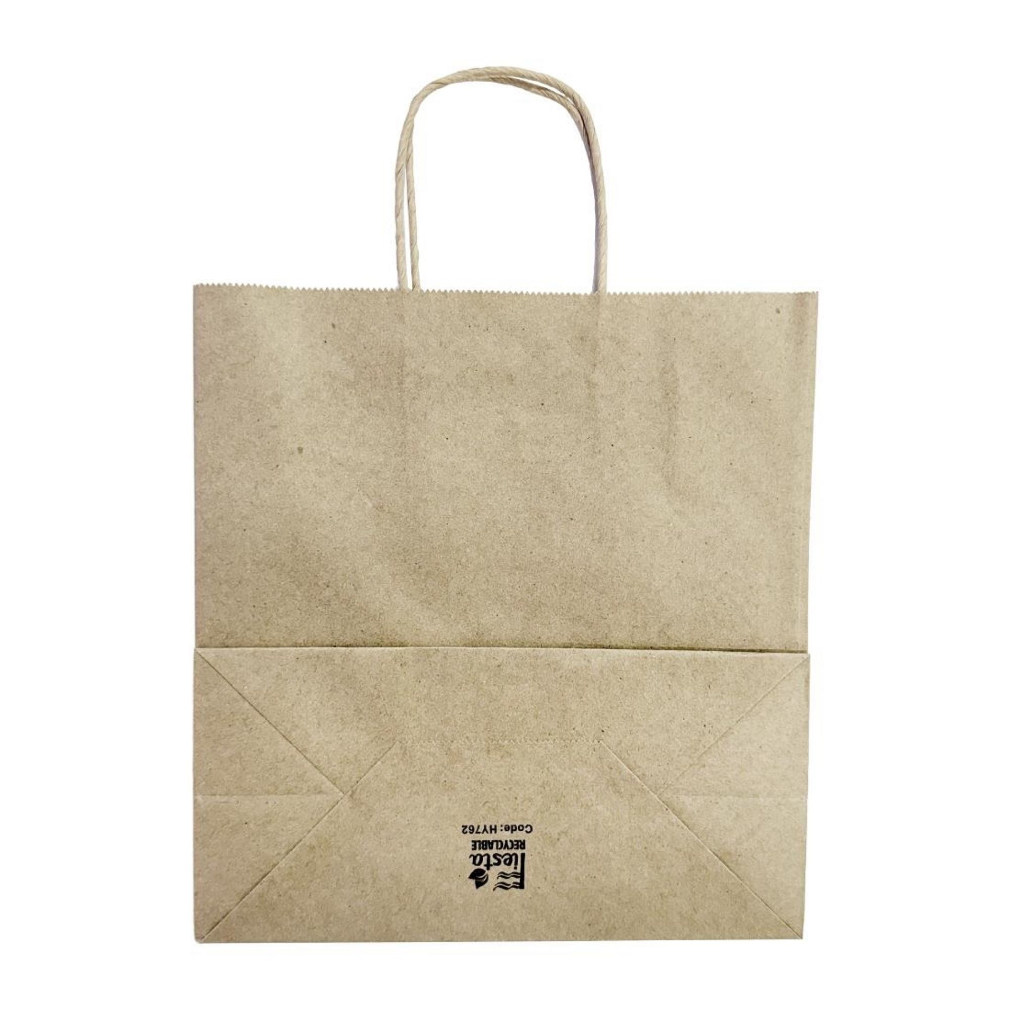 Picture of Fiesta Recyclable Twist Handle Brown Paper Bags Medium (250 Pack)